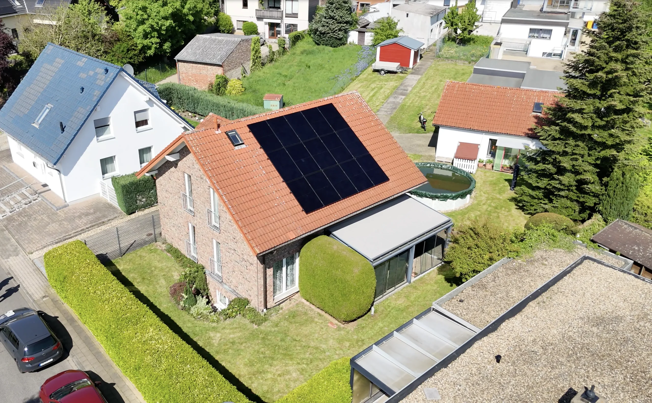 Haus mit Solaranlage